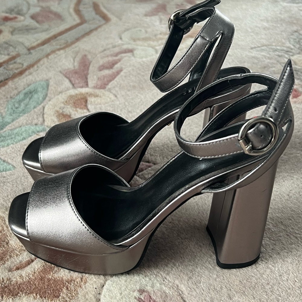 Westies Silver Strappy Heels